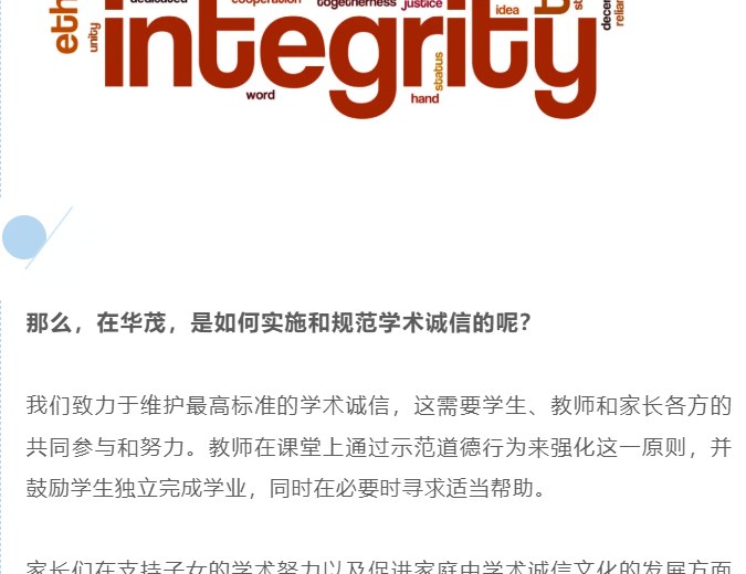 Integrity word cloud